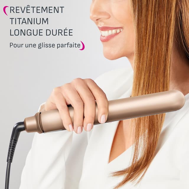 Detalle de Calor Thermocare Trésor Lisseur SF8121C0 : lissage efficace en un seul passage, cheveux protégés