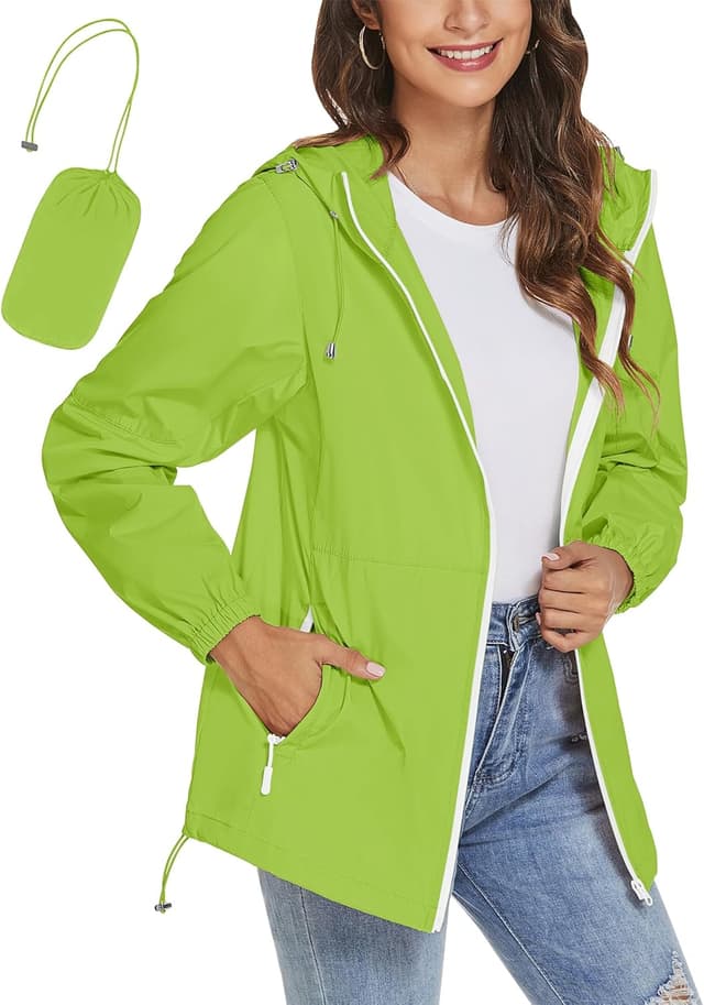 Thumbnail 6 de TCOT Womens Waterproof Rain Jacket Windbreaker (Lightweight Packable Rain Coat)
