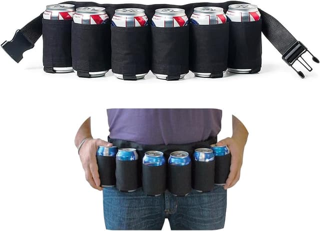 Detalle de MUCHER Portable Trinker Gürtelhalter 6 Getränke 🍺