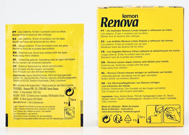 Thumbnail 3 de Renova Toallitas Limón Refrescantes, Pack con 20 unidades 🍋