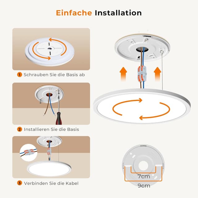 Thumbnail 6 de Matane Deckenlampe LED rund Ø22 cm, 18W