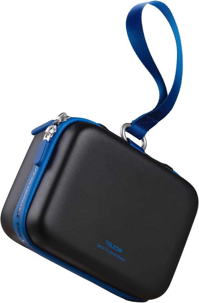 Detalle de TELESIN DisAdv hard carrying case for DJI Osmo Action 6 & official accessories (water-repellent, EVA hard shell) – Black