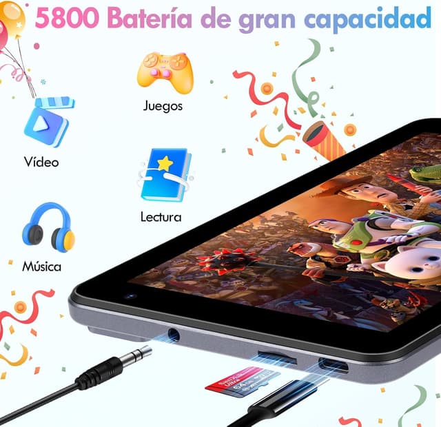 Thumbnail 3 de Tableta infantil 7 pulgadas Android 13 Rosa