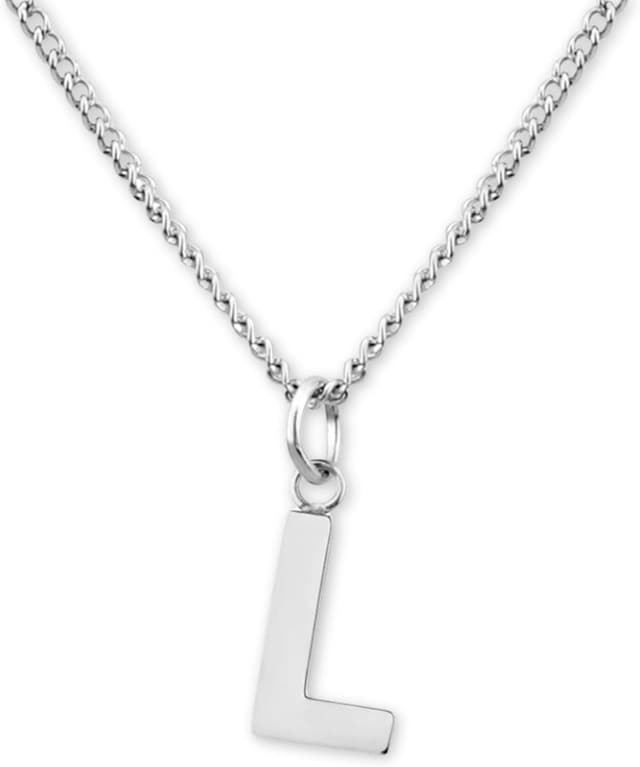 Detalle de GD GOOD.designs EST. 2015 collier à chaîne de lettres argent A-Z pour femmes, réglable (hypoallergénique, eau)