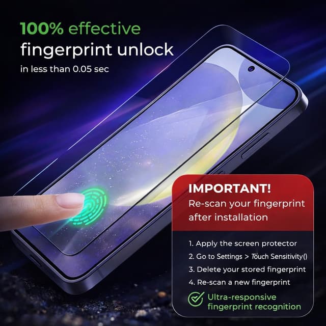 Detalle de Deppa Lot de 2 anti-espion pour Samsung S26 (6,3”) – Verre trempé avec kit de pose facile