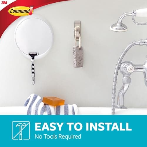 Thumbnail 3 de Command Bath Modern Reflections Gancho níquel satinado, 1 unidad