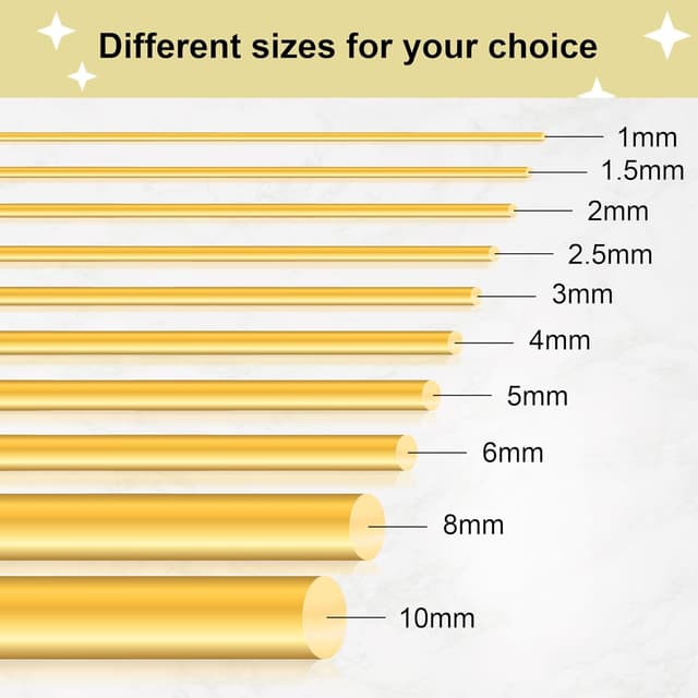 Detalle de Messingstangen 6 mm mit 200 mm Länge