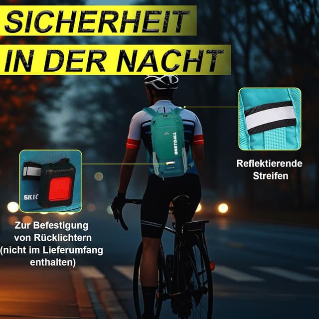 Detalle 2 de ONETOALL Fahrradrucksack 10L Kleinrucksack