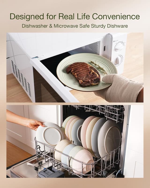 Thumbnail 6 de Famiware Jupiter 18-Piece Stoneware Dinnerware Set (Service for 6) in White