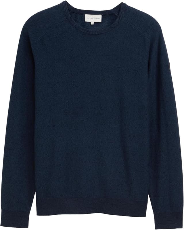 Detalle 2 de TOM TAILOR 1045657 Pullover da uomo in cotone con piccolo logo