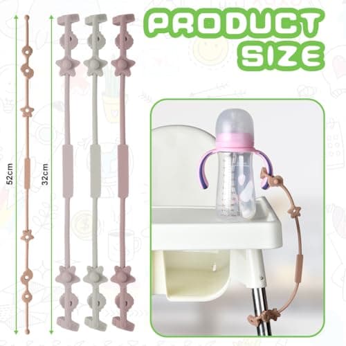 Detalle 1 de Vicloon Baby Cup Catcher Correa 4PCS rosado