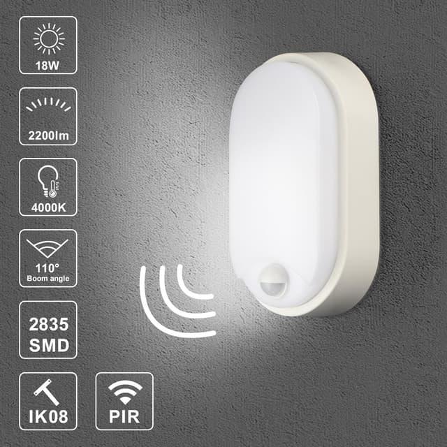 Detalle de M EGA MegaCube 18W LED PIR wall light
