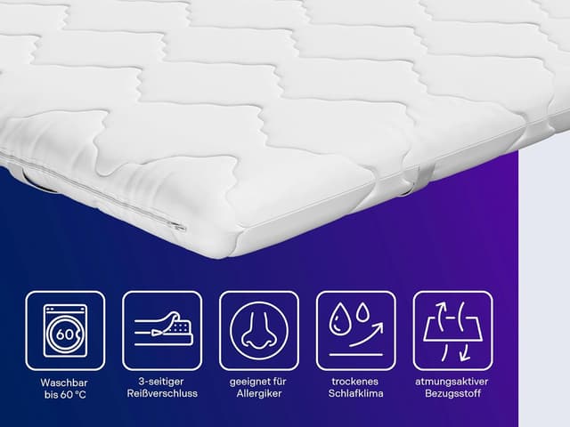 Detalle 2 de Traumnacht Matratzentopper 140 x 200 cm