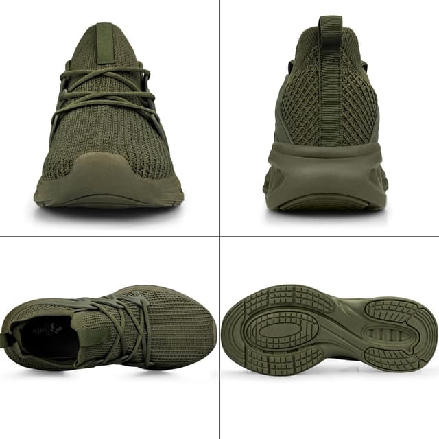 Detalle de Pujcs Men’s Slip-On Walking Shoes – Lightweight Breathable Non-Slip Athletic Sneakers