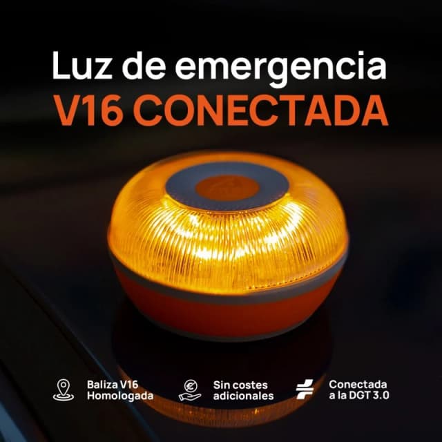 Detalle de FlashLED SOS Baliza V16 Conectada IoT homologada DGT