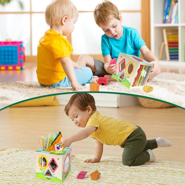 Detalle 2 de LZDMY Montessori Tücherbox 12-in-1 Würfel