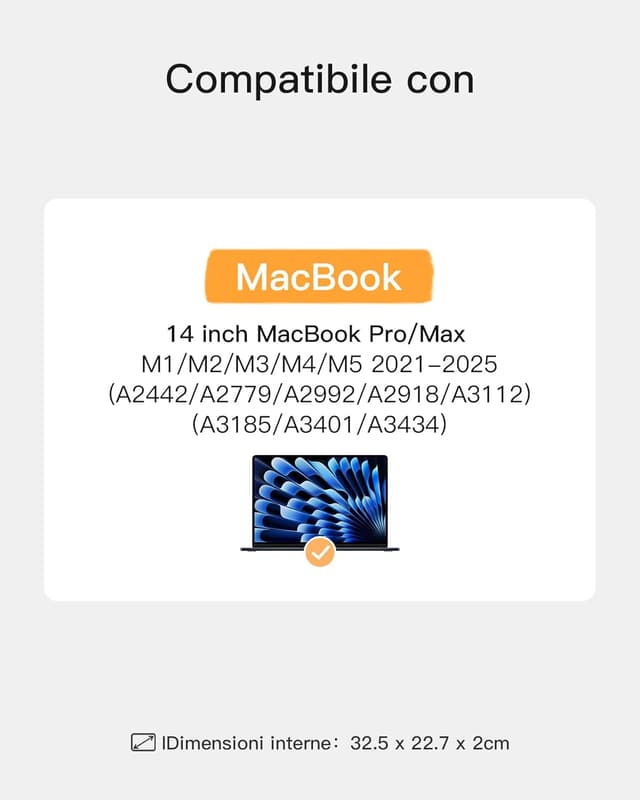 Detalle 2 de Inateck Custodia 14" per MacBook Pro 360°