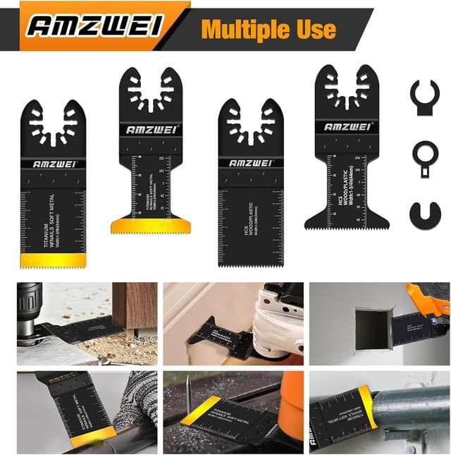 Detalle de 50PCS Titanium Multi Tool Blades Kit for Oscillating Multi Tools (Universal, Quick Release)