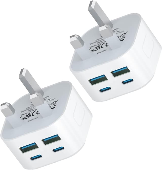 Detalle de 40W USB C 4‑Port Charger Plug (2 Pack)