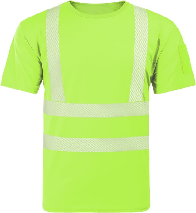 Detalle de AUYAO T-shirt alta visibilità con catarifrangenti e manica corta, arancione