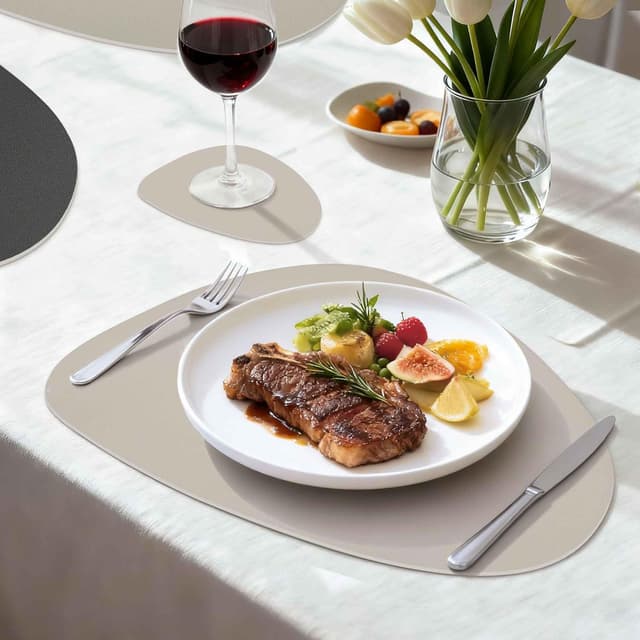 Thumbnail 4 de KitchenBoss Set de Table Lavable Gris Beige 40x30 cm