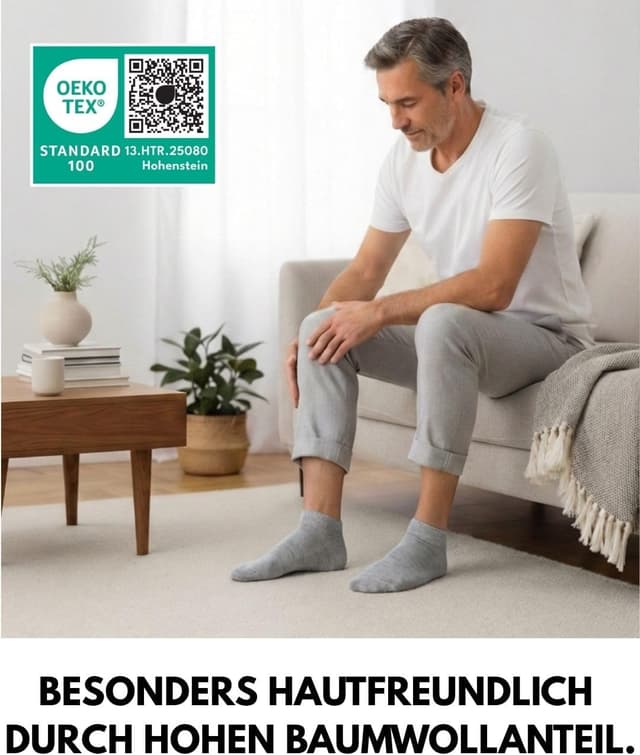 Thumbnail 6 de sockenkauf24 10 Paar Diabetiker Sneaker Socken ohne Gummibund & ohne Naht