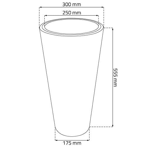 Thumbnail 2 de Maceta Altura Ratan Sintético 23L Blanca