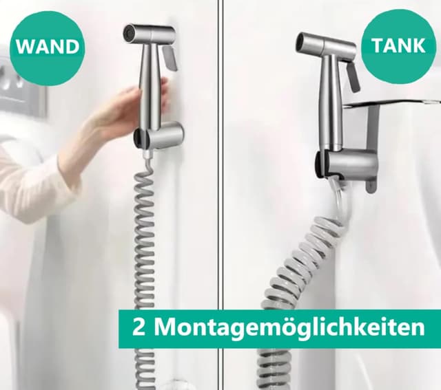 Detalle de Chill House Kit doccetta per bidet in acciaio inox 304 con doccino e rubinetto 2 vie, idroscopino ad alta pressione