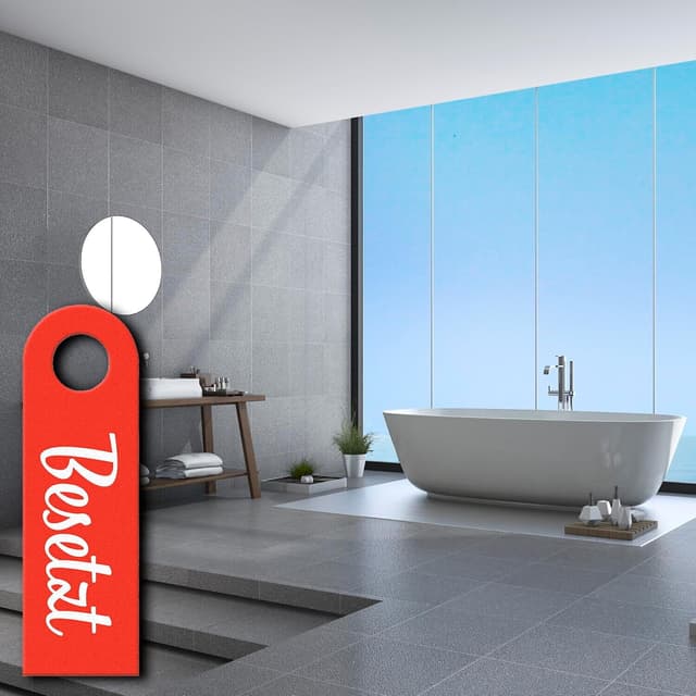 Detalle de trendaffe Besetzt oder Frei Türhänger 8x27 cm