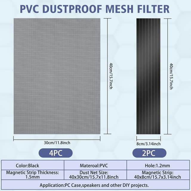 Thumbnail 1 de DIY PC Case Dust Filter 400x300mm, 1.2mm hole 🖥