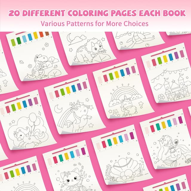 Thumbnail 4 de Paint With Water Books 3-Pack 20 Pages ๐จ