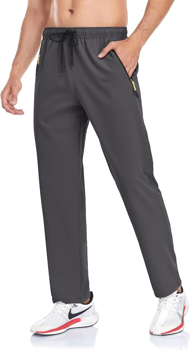 Detalle de Rapoo Men’s Lightweight Pants with Zipper Pockets (Quick Dry 4-Way Stretch Workout & Travel Pants)