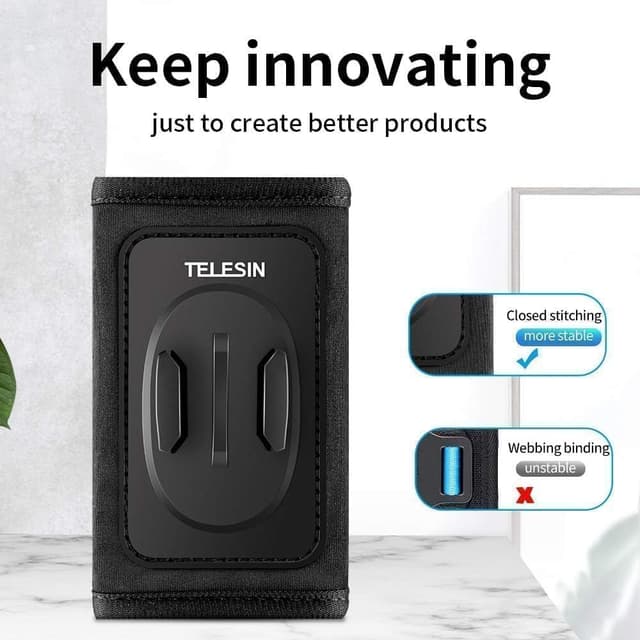 Detalle 2 de TELESIN Rucksack-Schultergurt Halterung für Action‑Kameras 🎥