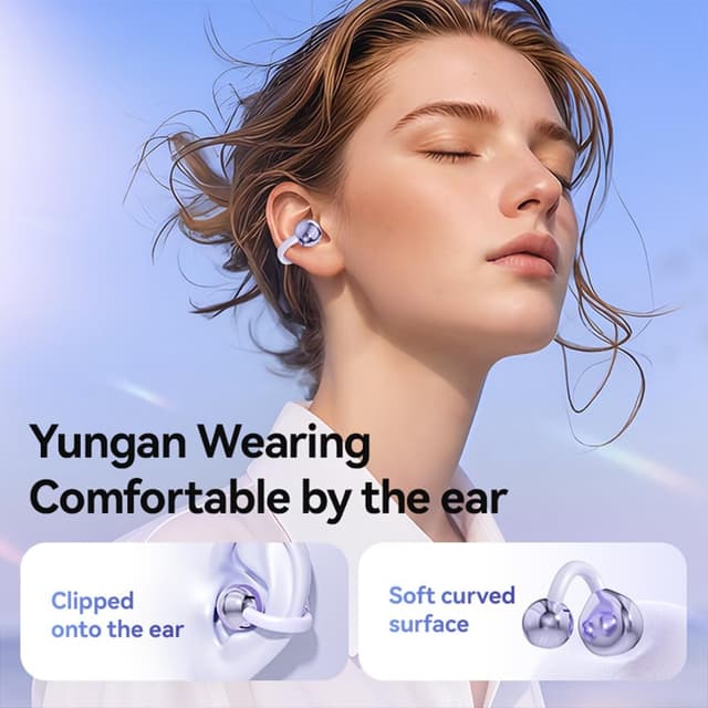 Thumbnail 6 de Piluyaa Clip-on Open-Ear Bluetooth 5.4 Earbuds with C-Shaped Bridge (Purple)