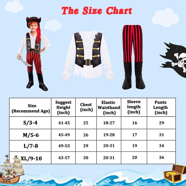 Detalle 2 de MELAND Pirate Costume Kids 3-10