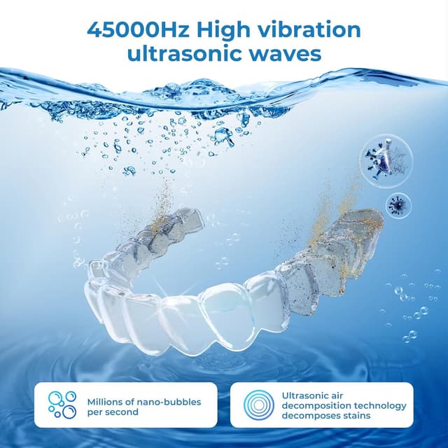 Thumbnail 1 de Wazhel Ultrasonic 45kHz Retainer Cleaner 🦷