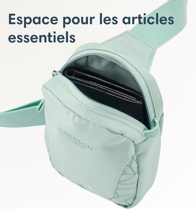 Detalle de LARKSON Nils – sac à bandoulière antivol compact, imperméable, pour téléphone, clés et portefeuille