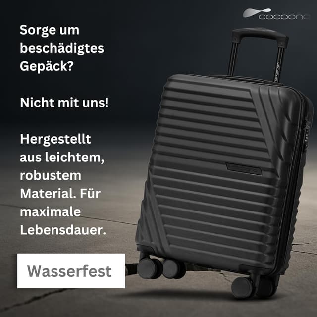 Detalle de Premium Handgepäck Koffer 55x40x20 cm (38 L) mit TSA-Schloss – bordtauglich für Ryanair, Lufthansa, Eurowings