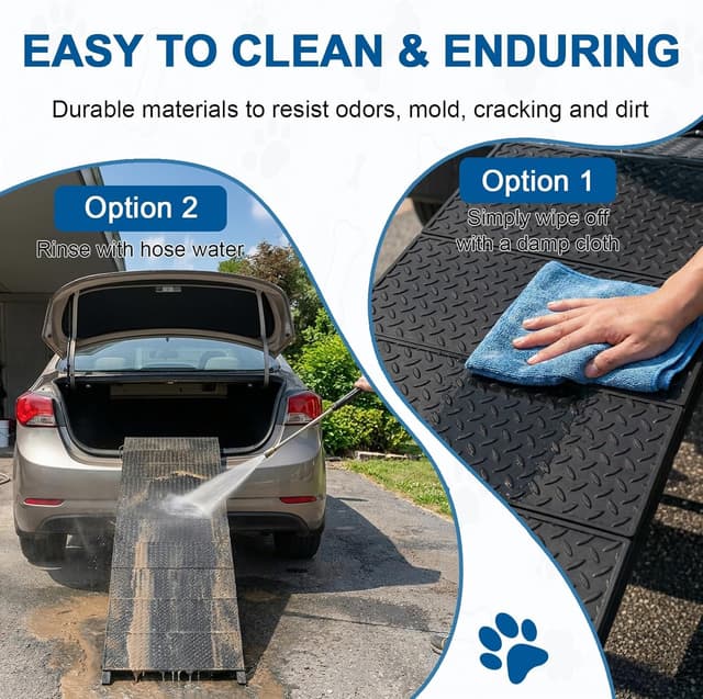 Thumbnail 6 de Niubya Foldable Dog Steps & Pet Stairs Ramp (180cm, aluminium frame) – supports up to 113kg