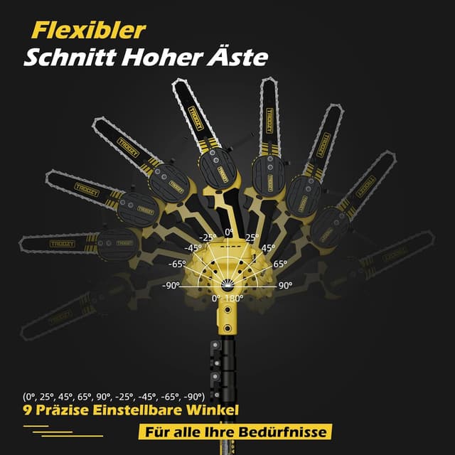 Thumbnail 5 de TROOZY Mini tronçonneuse sur perche 2-en-1 21V 6 pouces