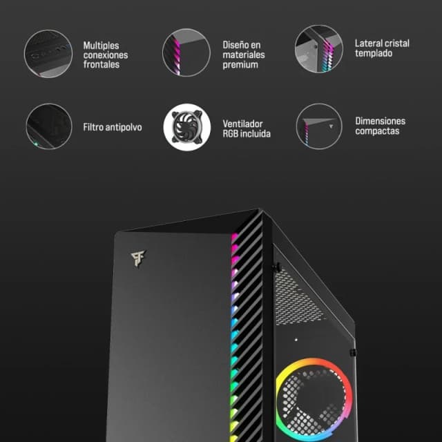 Detalle de Tempest Shade RGB Torre ATX Negra