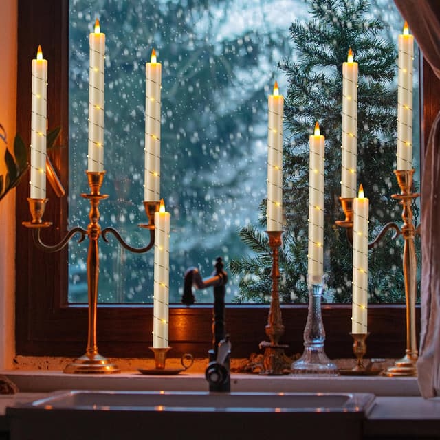 Thumbnail 5 de Da by 3 Velas Cónicas LED sin llama con control remoto, 9.6"