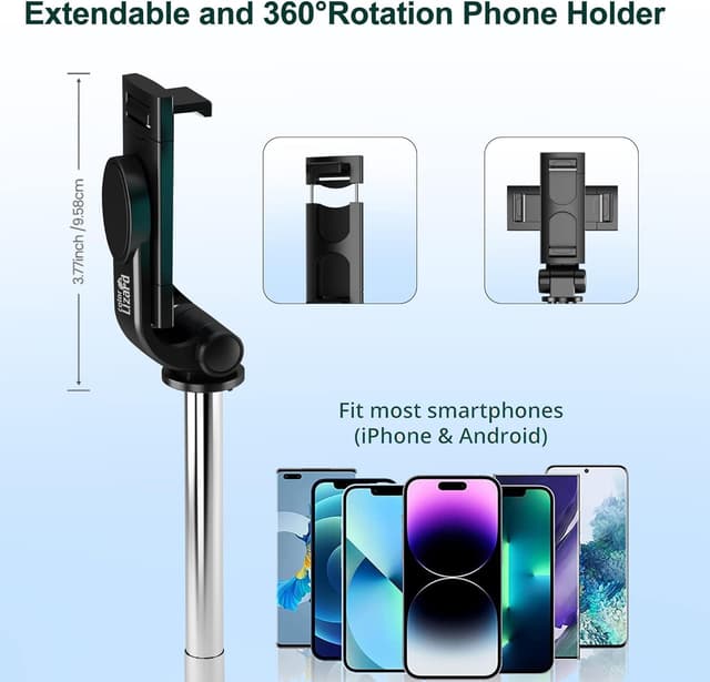 Detalle 2 de COLORLIZARD selfie stick tripod 28 inch