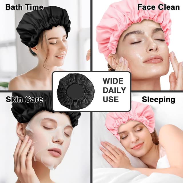 Thumbnail 6 de Seidenhaube Schlafhaube Langhaar 2er-Set