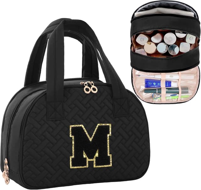 Detalle de Initial makeup travel bag, 28cm wide