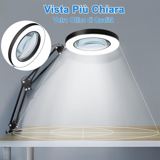 Detalle 1 de 10X Lupe mit Licht und Ständer