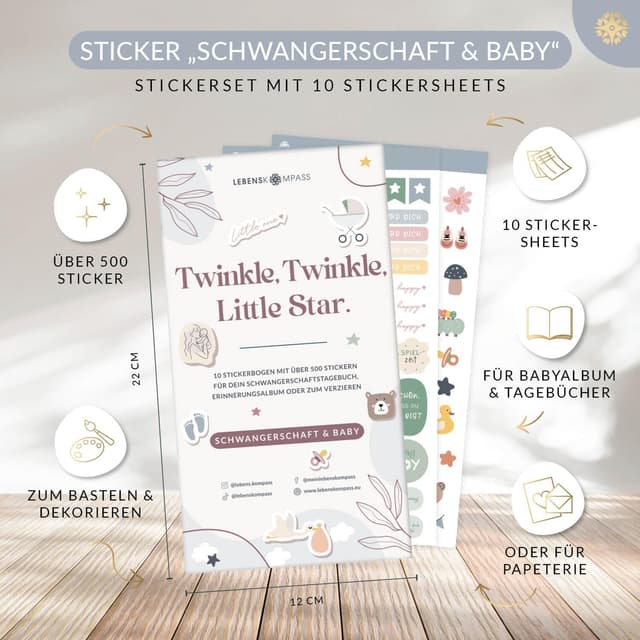 Thumbnail 2 de LEBENSKOMPASS Baby Sticker Set über 500 Sticker