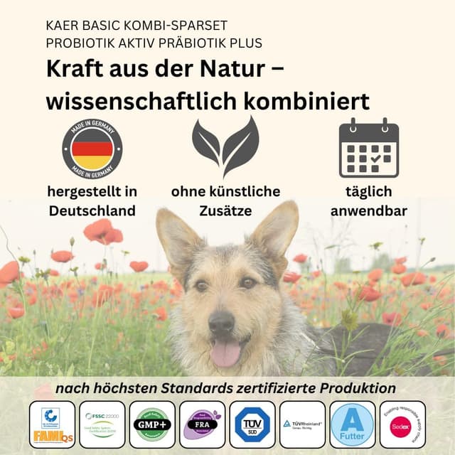 Thumbnail 5 de kaer basic Probiotik & Präbiotik Kombi‑Sparset 2×200g für Hunde