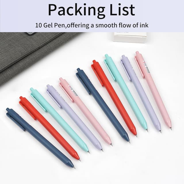 Detalle de D dDraw 10 Pack 0.5mm Retractable Gel Pens (Black Ink)