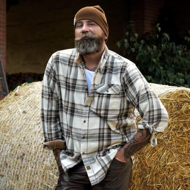 Detalle 2 de Dubinik Flanellhemd Herren Kariert Regular Fit